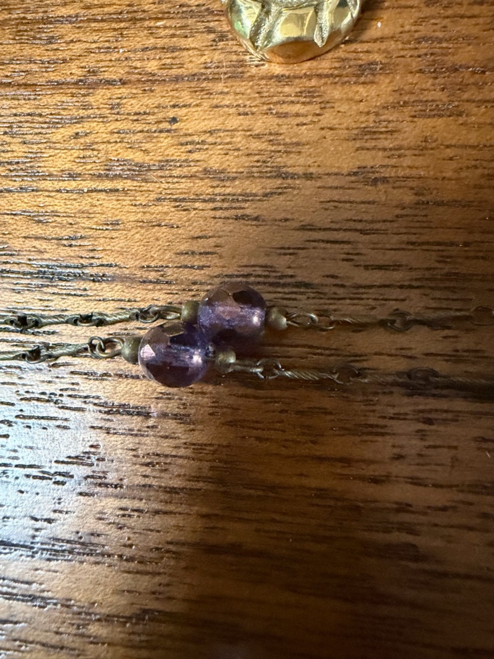 Long Purple Bead Station Necklace - Women Jewelry - Picture 7 of 9